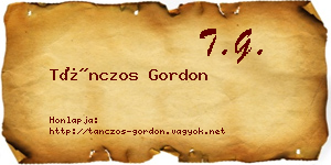 Tánczos Gordon névjegykártya